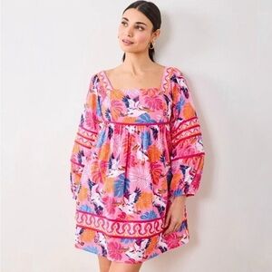 Printfresh Maria Dress in Pelican Palms Print